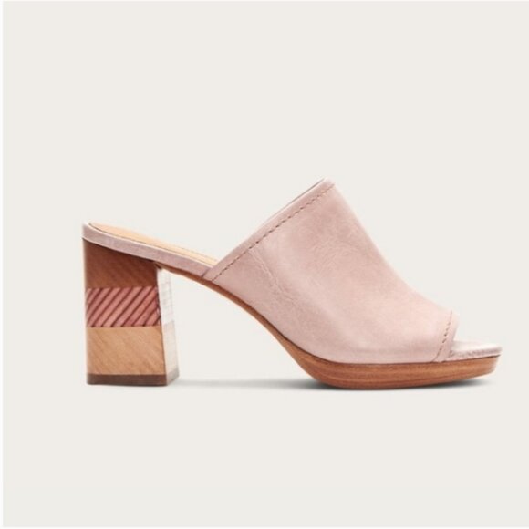 FRYE Leather Blake Chevron Mule Lilac Sandal - Picture 1 of 10